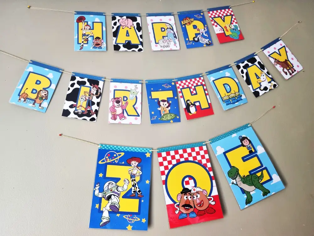 Guirlande Toy Story, Prénom, Anniversaire, Brunch, Boum, Personnalisé, Sur Mesure, Lizziepoppins