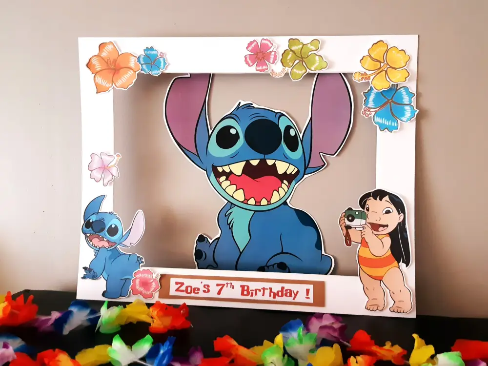 Photobooth, Lilo Et Stitch, Prénom Photo, Selfie, Anniversaire, Brunch, Boum, Personnalisé, Sur Mesure, Lizziepoppins